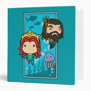 Classeur Aquaman Chibi Mera & Aquaman Graphisme sous-mari
