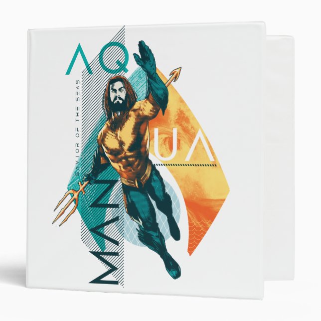 Classeur Aquaman | Modernist Aquaman Collage (Devant/Intérieur)