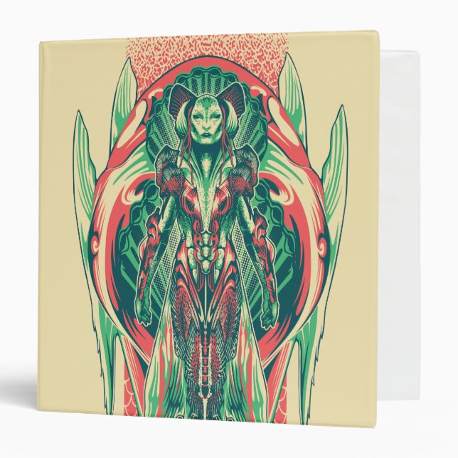 Classeur Aquaman | Queen Fisherman Art Nouveau Panel (Devant/Intérieur)
