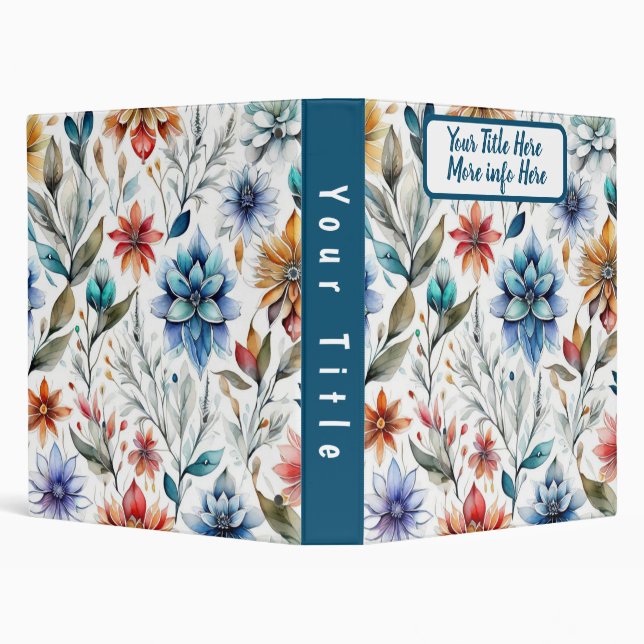 Classeur Aquarelle Beauté Florale (Arrière-plan)