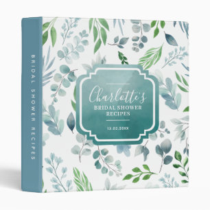 Classeur Aquarelle Botanique Eucalyptus Bridal Recette