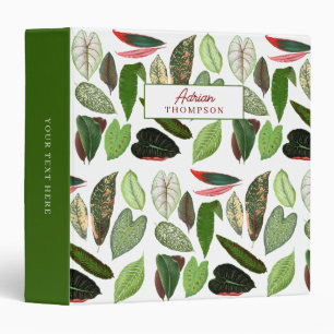 Classeur Aquarelle botanique Vintage verdure Feuilles