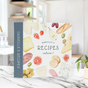 Classeur Aquarelle Charcuterie Recette personnalisée