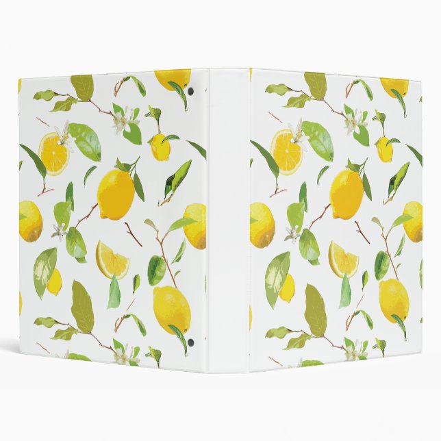 Classeur Aquarelle Citron et Feuilles 2 (Arrière-plan)