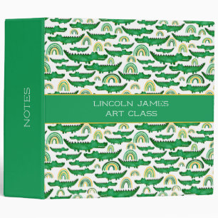 Classeur Aquarelle Crocodile Alligator arc-en-ciel Personna