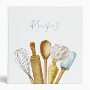 Classeur Aquarelle Cuisine Cuisine Ustensiles Recette 3 Ann