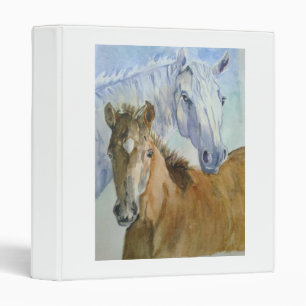 Classeur Aquarelle de cheval et de poney