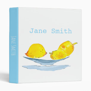 Classeur Aquarelle de fruit jaune citron