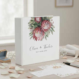 Classeur Aquarelle de Protea autochtone Boho floral Botaniq