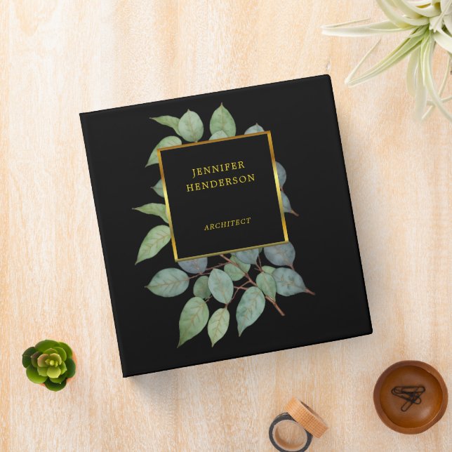 Classeur Aquarelle feuille noir or professionnel (In Situ)