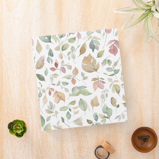 Classeur Aquarelle Feuilles Vert de la Terre (In Situ)