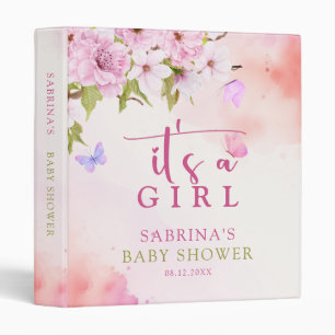 Classeur Aquarelle Fleur de cerisier C'est un Baby shower d