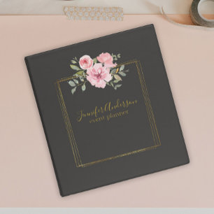 Classeur Aquarelle Fleur sauvage Lush Blush Rose Floral