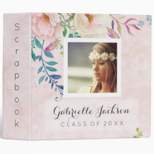 Classeur Aquarelle Floral Graduation Scrapbook Photo Album