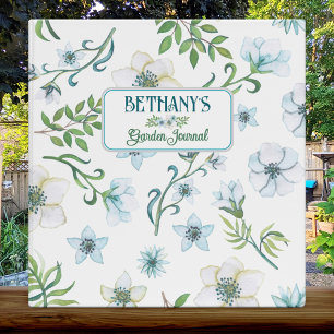 Classeur Aquarelle Floral Jardin Personnalisé Planificateur