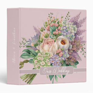 Classeur Aquarelle Floral Purple Wedding planner
