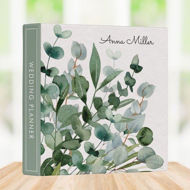 Classeur Aquarelle Floral Vert Feuillage Feuille (In situ)