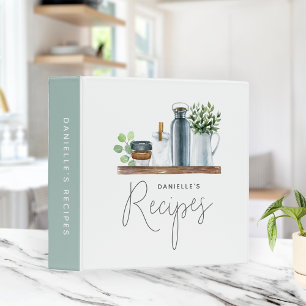 Classeur Aquarelle Fournitures de cuisine Recette personnal
