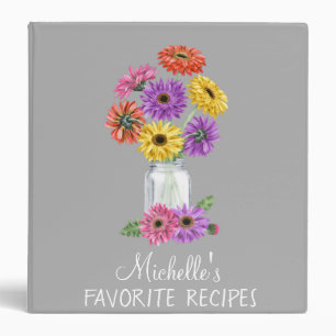 Classeur Aquarelle Gervbera Daisy Mason Jar Recette