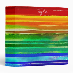 Classeur Aquarelle Grandes colorées Artsy moderne Arc-en-ci