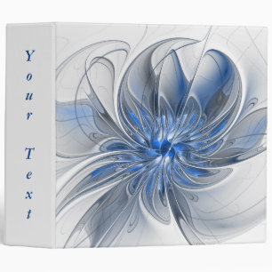 Classeur Aquarelle gris bleu Abstrait Fractal