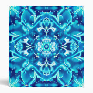 Classeur Aquarelle Mandala Flower dans les tons bleu Indigo