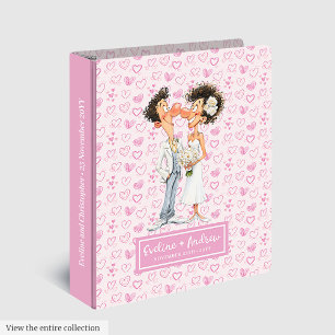 Classeur Aquarelle Mariée Salle de mariage Album Nom person