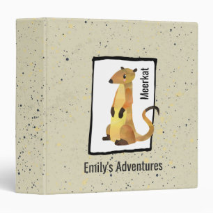 Classeur Aquarelle Meerkat sur un Arrière - plan beige