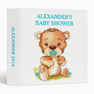 Classeur Aquarelle mignonne Bébé Ours Garçon Album photo