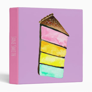 Classeur Aquarelle mignonne de gâteau arc-en-ciel