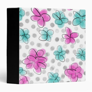 Classeur Aquarelle mignonne fille motif floral
