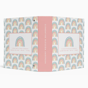 Classeur Aquarelle moderne arc-en-ciel mignon nouvelle poup