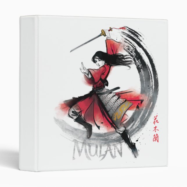 Classeur Aquarelle Mulan Sword Art (Devant/Côté)