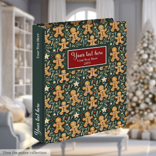 Classeur Aquarelle Noël Pain d'épices Homme Deep Green