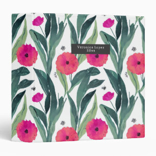 Classeur Aquarelle Pépites botaniques Motif floral