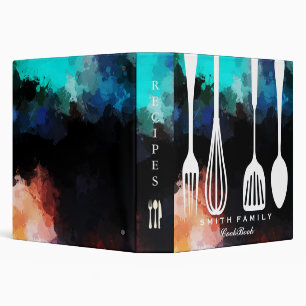 Classeur Aquarelle personnalisée de livre de cuisine de