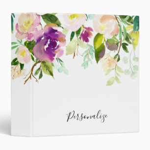 Classeur Aquarelle rose de Bourgogne