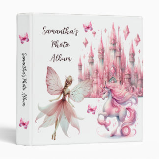 Classeur Aquarelle rose Fairy Princess Girl Photo