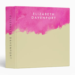 Classeur Aquarelle rose Paint Splatter