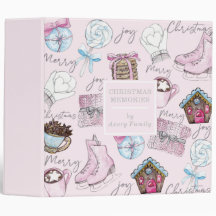 Aquarelle rose souvenirs de Noël
