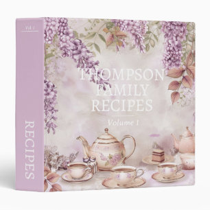 Classeur Aquarelle Tea pourpre Recette personnalisée