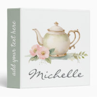 Aquarelle tendance Pot de thé floral