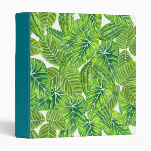 Classeur Aquarelle tropicale feuille design motif