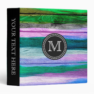 Classeur Aquarelle verte, bleue, violette Motif Abstrait #2