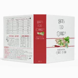 Classeur Aquarelle What's for Dinner Recipe Organizer