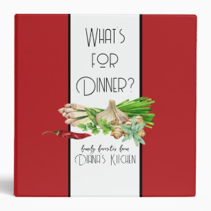 Classeur Aquarelle What's for Dinner Recipe Organizer II