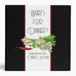 Classeur Aquarelle What's for Dinner Recipe Organizer IV
