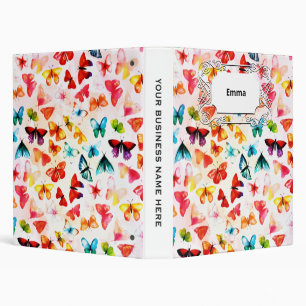 Classeur Aquarelle Whimsical Rainbow Forest Butterfly