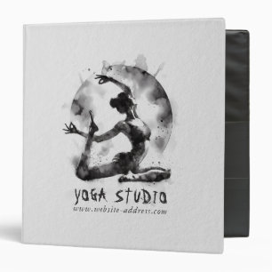 Classeur Aquarelle Yoga Reiki Pose King Pigeon à une jambe