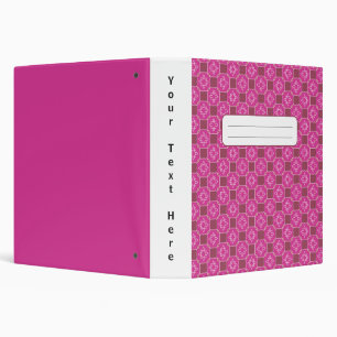 Classeur Arabesque étoile rose motif floral sans couture